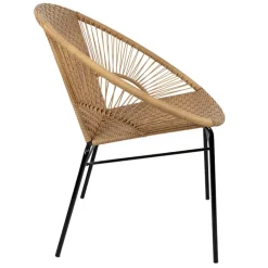 Enfant Fabrique de Styles Chaises, Fauteuils|Jardin*Fauteuil de jardin rond effet cannage naturel - Malaya