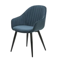 Fabrique de Styles Chaises*Fauteuil de salle à manger en velours côtelé - Ben