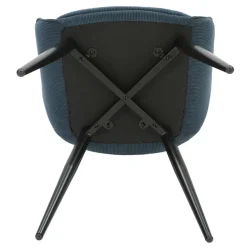 Fabrique de Styles Chaises*Fauteuil de salle à manger en velours côtelé - Ben