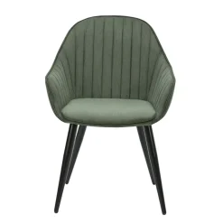 Fabrique de Styles Chaises*Fauteuil de salle à manger en velours côtelé - Ben