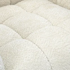 Fabrique de Styles Fauteuils*Fauteuil de salon en tissu effet bouclette écru - Beryl