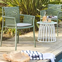 Enfant Fabrique de Styles Chaises, Fauteuils|Jardin*Fauteuil d'extérieur avec coussin en tissu - Lumi