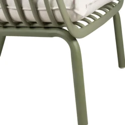 Enfant Fabrique de Styles Chaises, Fauteuils|Jardin*Fauteuil d'extérieur avec 2 coussins en tissu blanc - Lumi