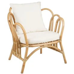 Enfant Fabrique de Styles Chaises, Fauteuils|Jardin*Fauteuil en rotin avec coussin blanc - Sherbrooke