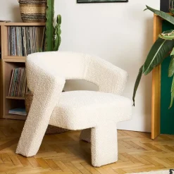Fabrique de Styles Fauteuils*Fauteuil en tissu bouclette - Klosen