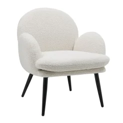 Fabrique de Styles Fauteuils*Fauteuil en tissu effet laine bouclette - oria