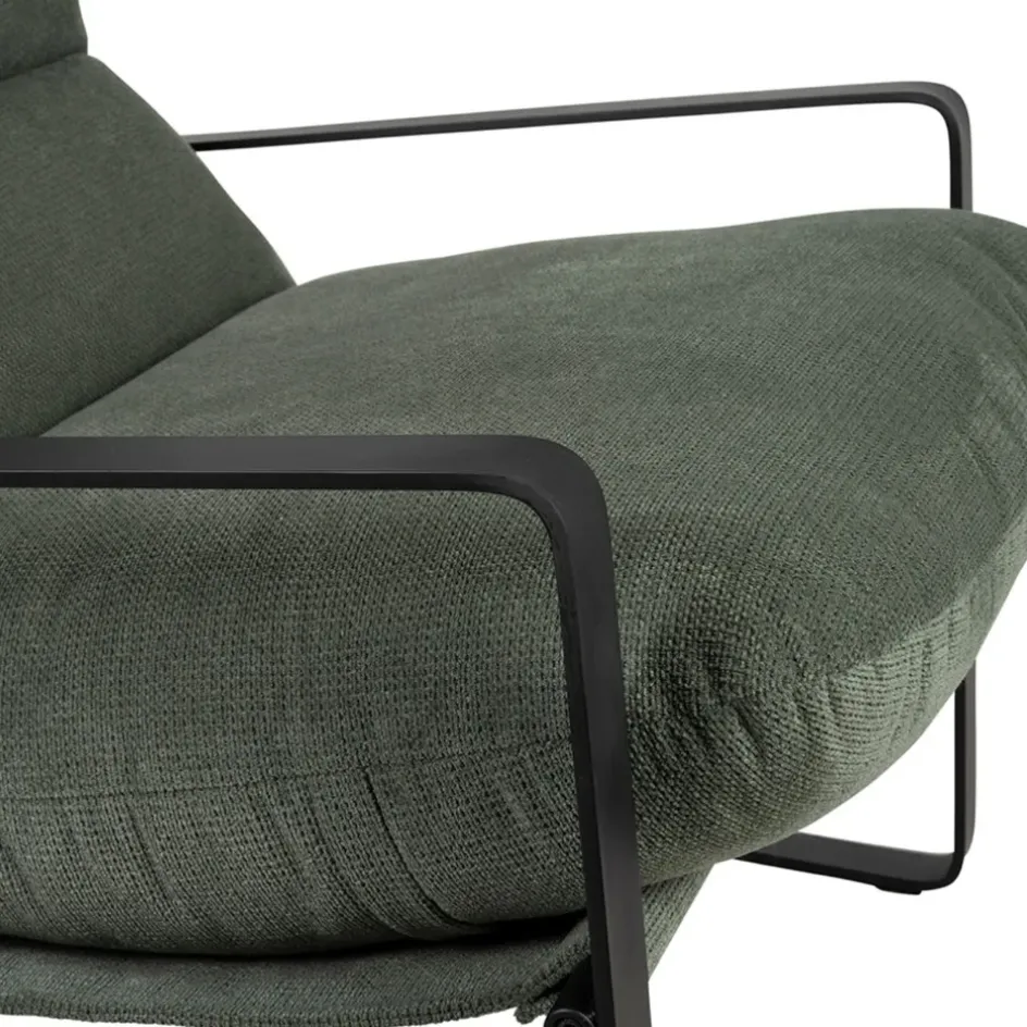 Fabrique de Styles Fauteuils*Fauteuil en tissu et fer noir - Torsten