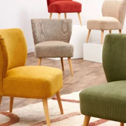 Fabrique de Styles Fauteuils*Fauteuil en velours côtelé - Eleonor