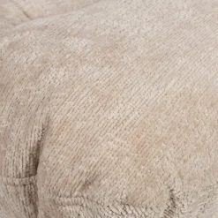 Fabrique de Styles Fauteuils*Fauteuil et repose pied en tissu beige et fer noir - Lery