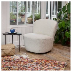 Fabrique de Styles Fauteuils*Fauteuil pivotant en bouclette - Pauline