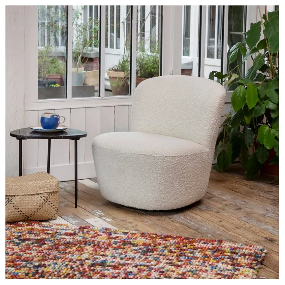 Fabrique de Styles Fauteuils*Fauteuil pivotant en bouclette - Pauline