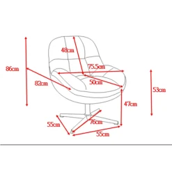 Fabrique de Styles Fauteuils*Fauteuil pivotant en tissu - Molto