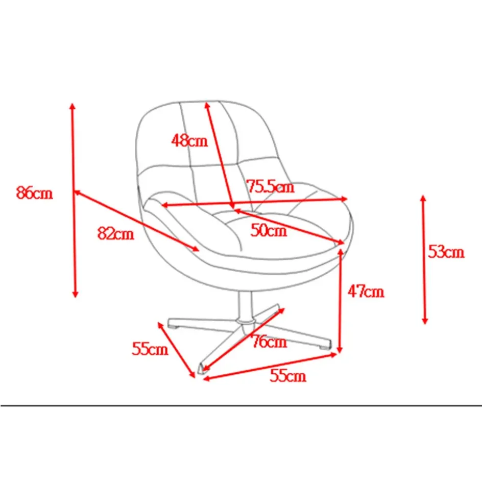 Fabrique de Styles Fauteuils*Fauteuil pivotant en tissu - Molto