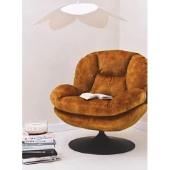 Fabrique de Styles Fauteuils*Fauteuil pivotant en velours - Topi