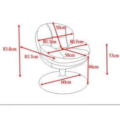 Fabrique de Styles Fauteuils*Fauteuil pivotant en velours - Topi