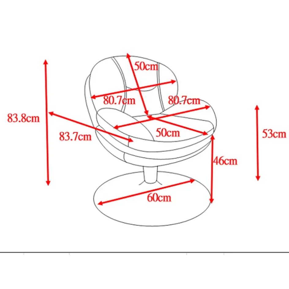 Fabrique de Styles Fauteuils*Fauteuil pivotant en velours - Topi