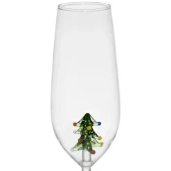 Fabrique de Styles Coupes Et Flutes*Flute sapin en verre borosilicate 25cl - Noel