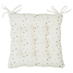 Fabrique de Styles Galettes De Chaise*Galette chaise carrée p'tite fleur 40x40cm en coton