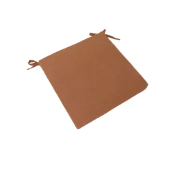 Enfant Fabrique de Styles Textiles Outdoor|Jardin*Galette de chaise extérieure en coton terracotta 40x40cm - Colors