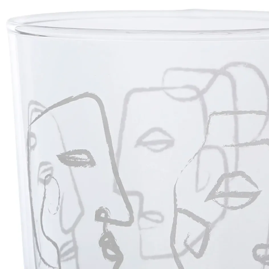 Fabrique de Styles Verres À Eau Et Gobelets*Gobelet visage bodega 35.5cl en verre