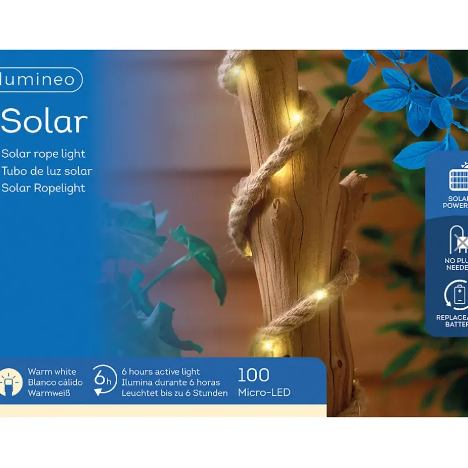 Enfant Fabrique de Styles Luminaires|Jardin*Guirlande solaire câble en jute 5m