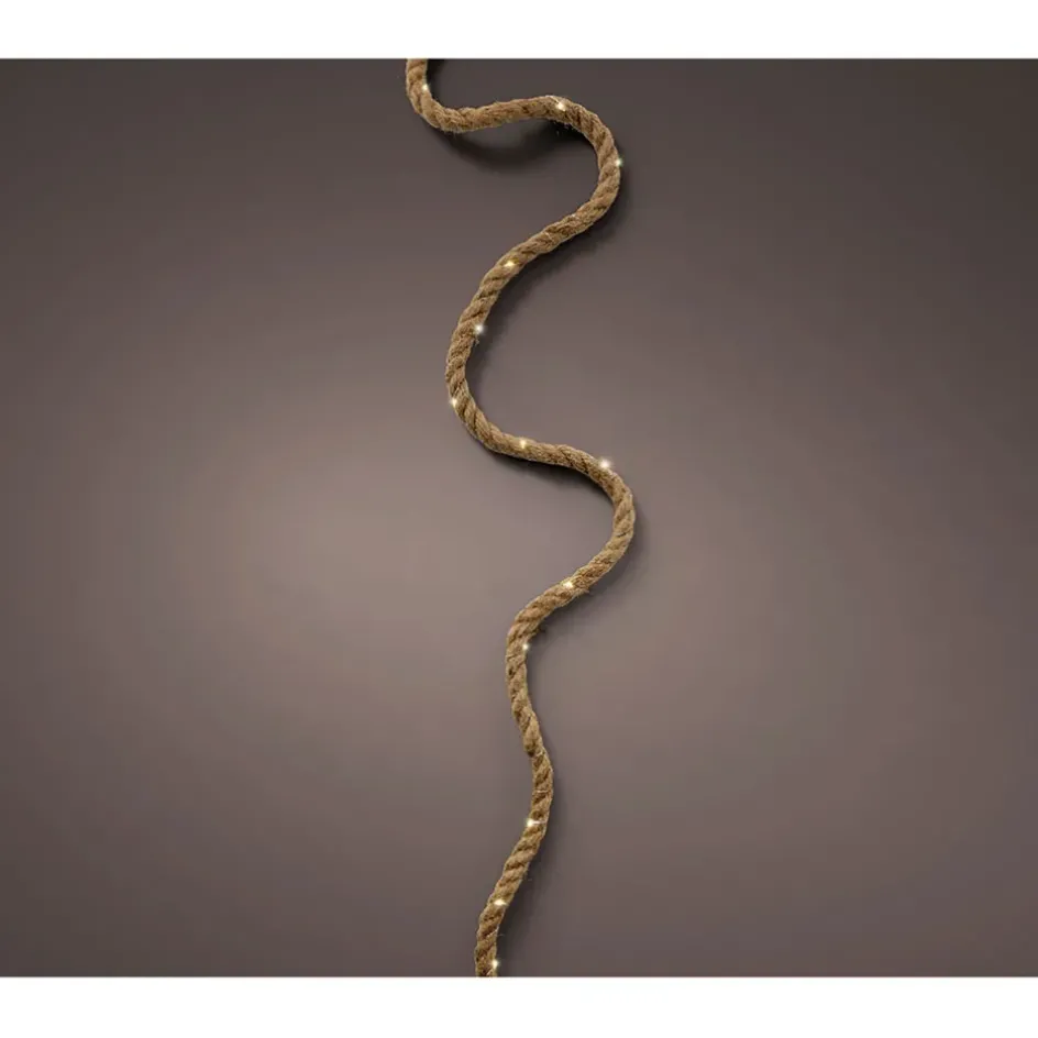 Enfant Fabrique de Styles Luminaires|Jardin*Guirlande solaire câble en jute 5m