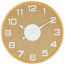 Fabrique de Styles Horloges*Horloge en bambou naturel et blanc d60cm - Ladret