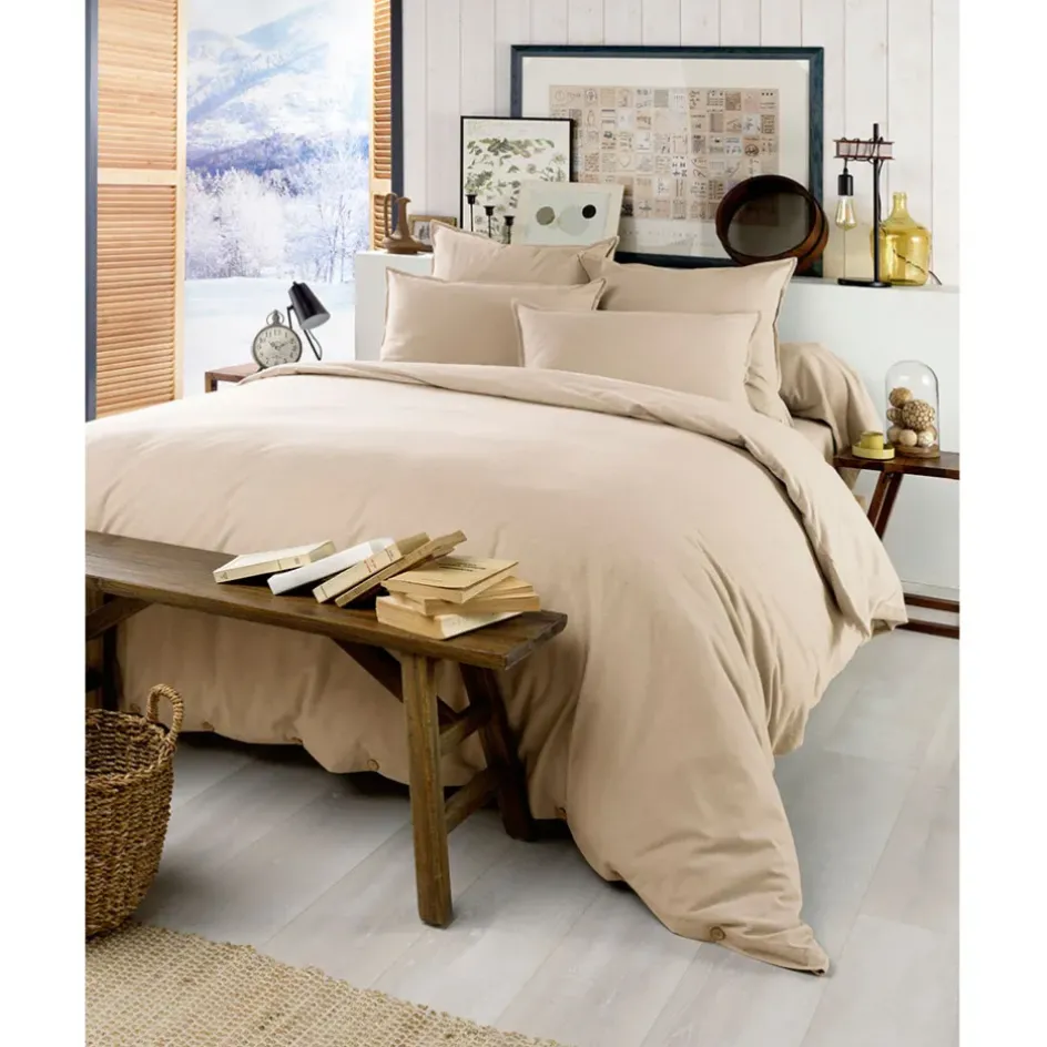 Fabrique de Styles Housses De Couette*Housse de couette en flanelle sable 240x220cm - Candice