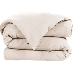 Fabrique de Styles Housses De Couette*Housse de couette en gaze de coton unie pampa 260x240cm - Gaia