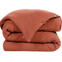 Fabrique de Styles Housses De Couette*Housse de couette en gaze de coton unie 240x220cm - Gaia