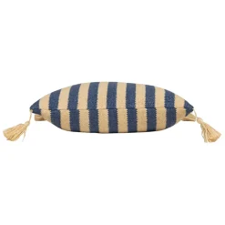 Enfant Fabrique de Styles Textiles Outdoor|Jardin*Housse de coussin d'extérieur en tissu rayé et naturel 45x45cm - Medi