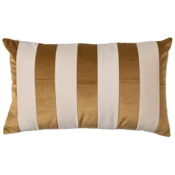 Fabrique de Styles Coussins Et Housses*Housse de coussin en velours rayé et nude 50x30cm - Klosen