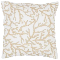 Fabrique de Styles Coussins Et Housses*Housse de coussin motif coreil blanc et beige 45x45cm - estran