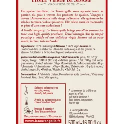 Fabrique de Styles Huiles Et Vinaigres*Huile vierge de sésame toastée 500ml