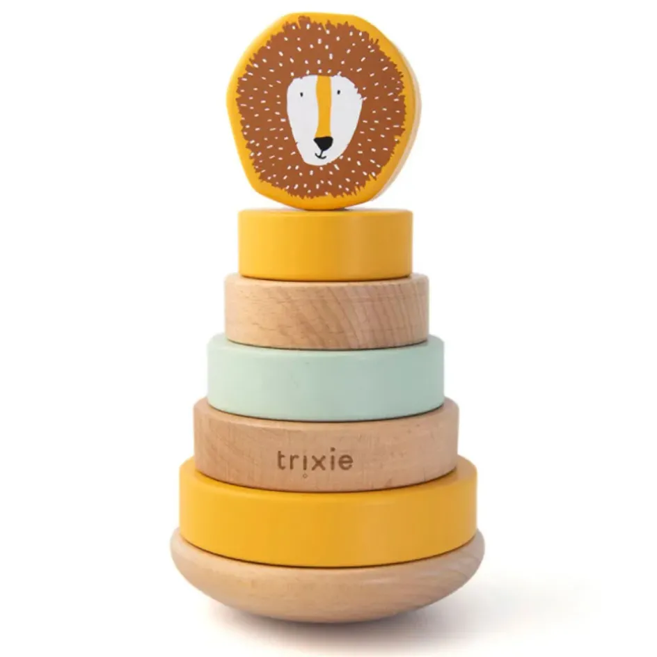 Enfant Fabrique de Styles Jouets*Jouet à empiler en bois - mr. lion