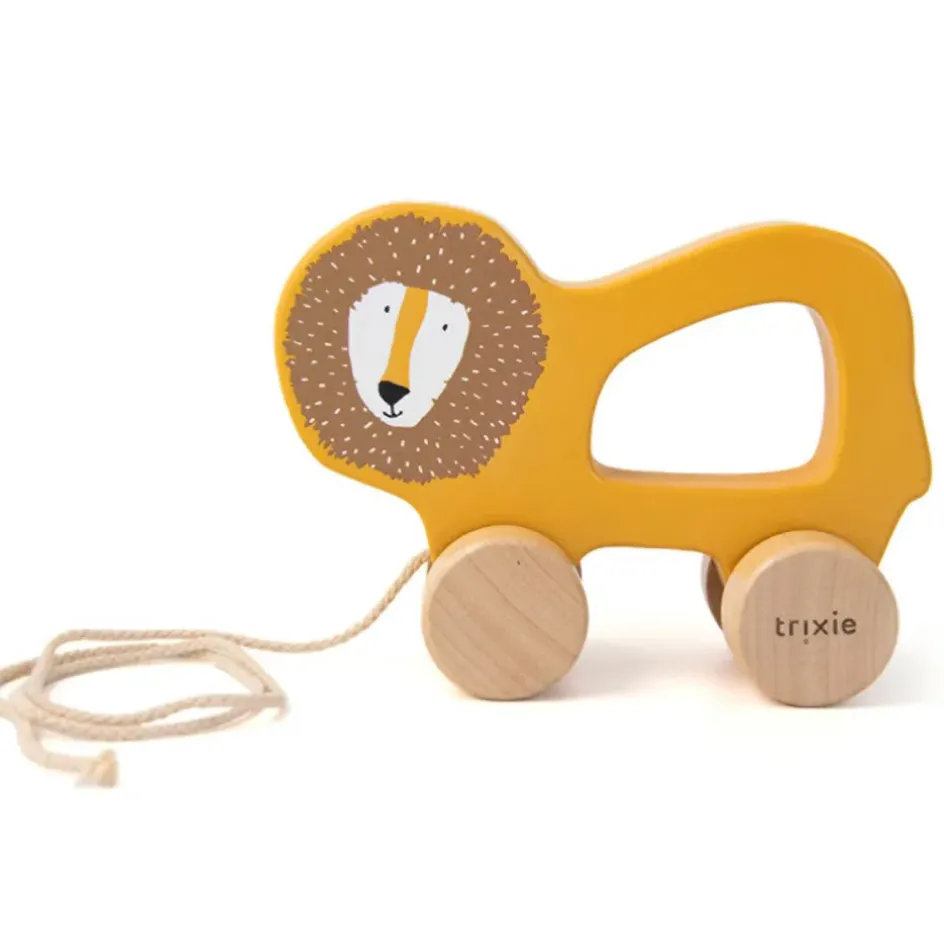 Enfant Fabrique de Styles Jouets*Jouet à tirer en bois - mr. lion