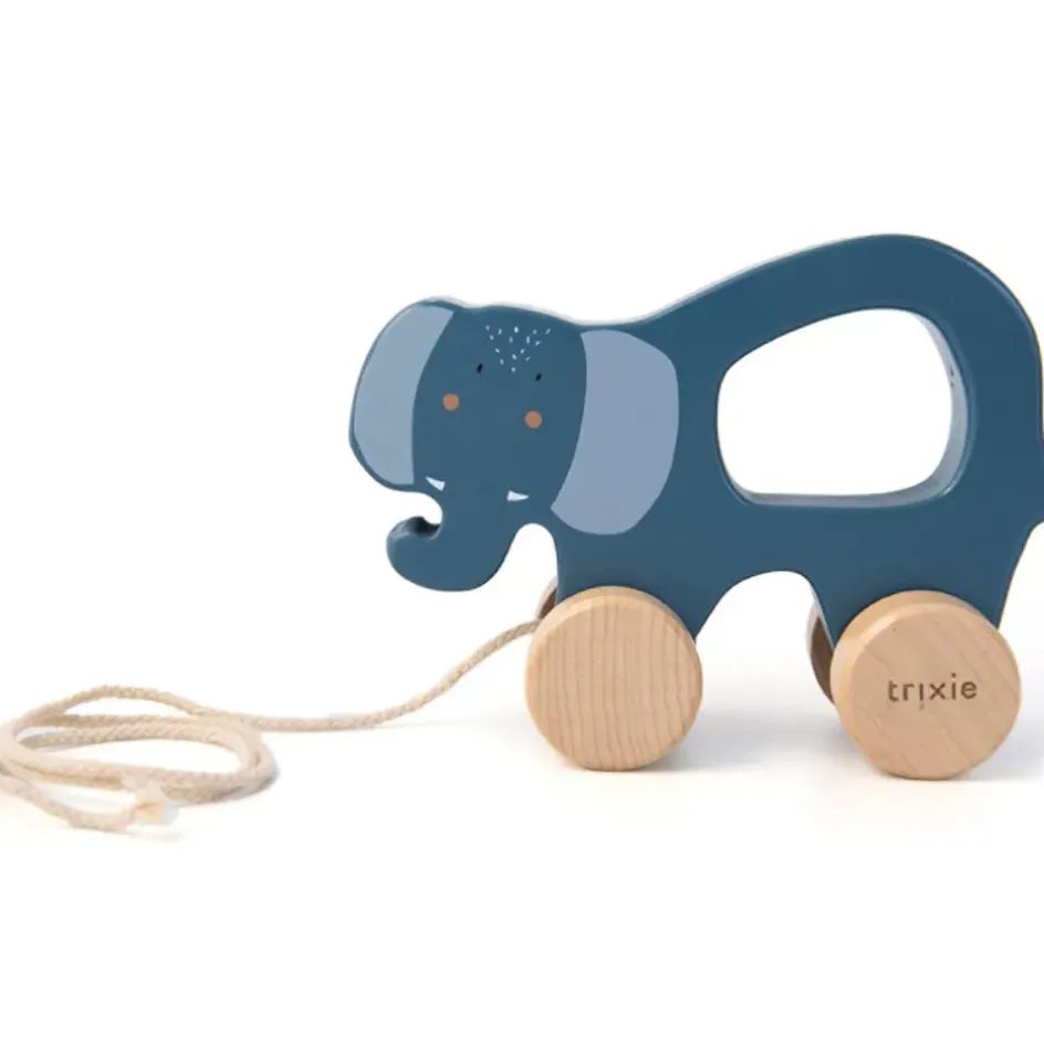 Enfant Fabrique de Styles Jouets*Jouet à tirer en bois - mrs. elephant