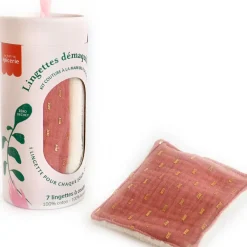 Fabrique de Styles Accessoires Soins*Kit lingettes démaquillantes blush et or x7