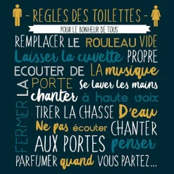 Fabrique de Styles Tableaux Et Toiles*Lambox w regl toilettes 40x40cm g lama noir