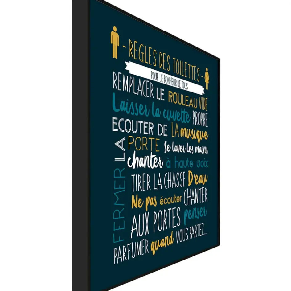 Fabrique de Styles Tableaux Et Toiles*Lambox w regl toilettes 40x40cm g lama noir