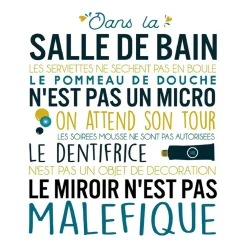 Fabrique de Styles Tableaux Et Toiles*Lambox w salle de bain 40x40cm g lama noir mdf