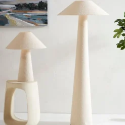 Fabrique de Styles Lampadaires*Lampadaire en fer et coton h120cm - Calypsa