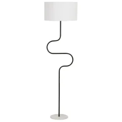 Fabrique de Styles Lampadaires*Lampadaire en fer et marbre noir et blanc d45xh163cm - Funky