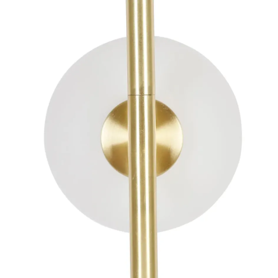 Fabrique de Styles Lampes À Poser*Lampe 2 globes en verre opaline doré - edmond