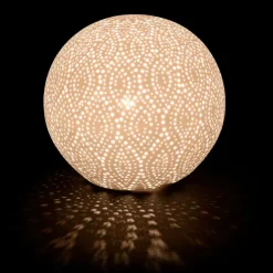 Fabrique de Styles Lampes À Poser*Lampe boule dentelle he en porcelaine