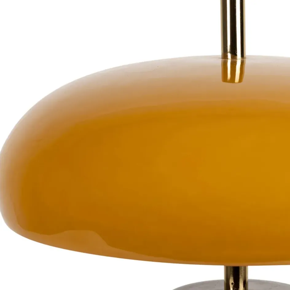 Fabrique de Styles Lampes À Poser*Lampe champignon en fer et moutarde h40cm - Arty