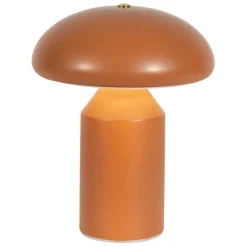 Fabrique de Styles Lampes À Poser*Lampe champignon tactile en fer terracotta h23cm - Arty