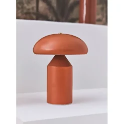 Fabrique de Styles Lampes À Poser*Lampe champignon tactile en fer terracotta h23cm - Arty