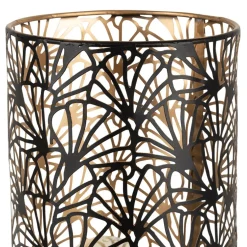 Fabrique de Styles Lampes À Poser*Lampe cylindre en fer h36cm noir et doré - flaural