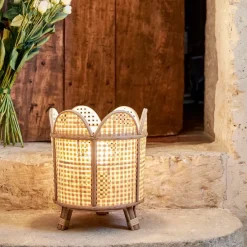 Fabrique de Styles Lampes À Poser*Lampe en bambou et sapin h30cm - Ladret